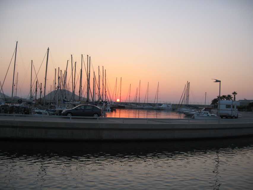 Jachthafen Sonnenuntergang